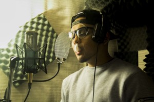 Scott Ramirez recording at Justunlimited's studio in Toronto, 2016.