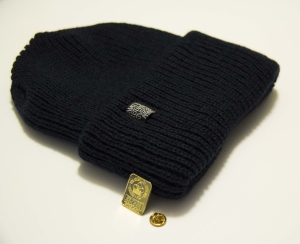 Jacques Oceano Beanie - Navy and Overture Apparel Mint Badge. 